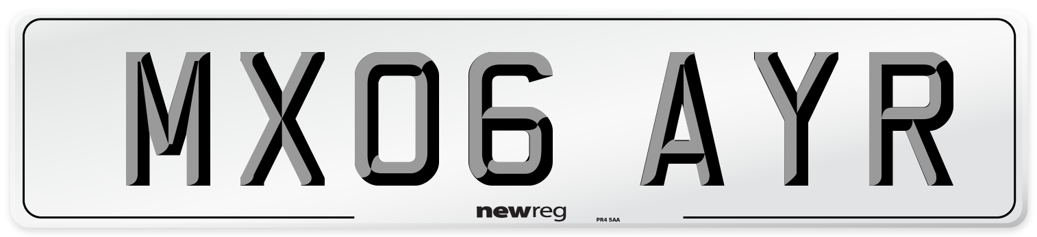 MX06 AYR Number Plate from New Reg